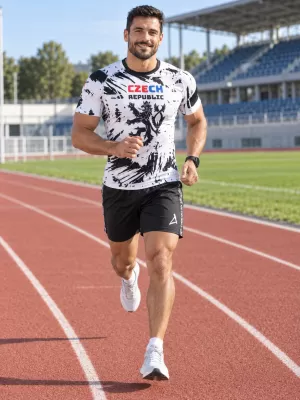 Pánske funkčné kompresné tričko s krátkym rukávom premium ALTISPORT VOJ/ALM036TR04 ABSTRAKCIA