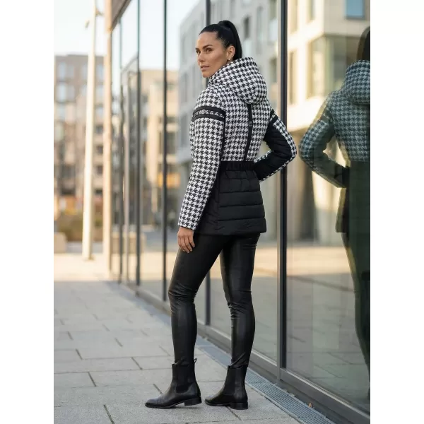  Dámska bunda ALTISPORT DEBORA ČIERNA/BIELA 