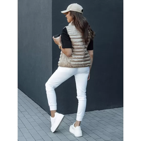  Dámska vesta DSTREET STYLISHZ TY4439 KARAMEL 