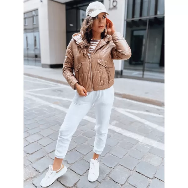  Dámska bunda dstreet lilywool Ty3714 zlato 