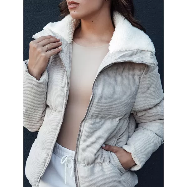  Dámska zimná bunda DSTREET TRENDYGLAM TY4358 BÉŽOVÁ 