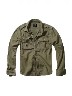 Pánska košeľa BRANDIT VINTAGE BD9373 OLIVE