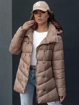 Dámsky kabát DSTREET BLOOM ty4536 KARAMEL