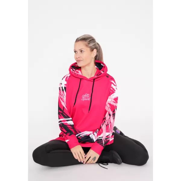  Dámska funkčná predĺžená mikina premium ALTISPORT VOJ/ALW039MI03 VIVA MAGENTA 