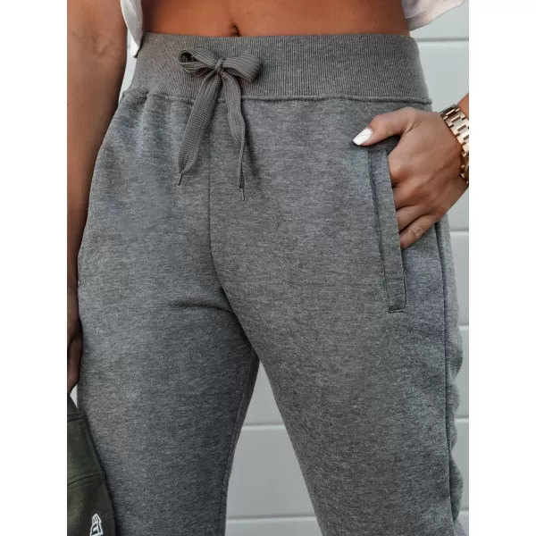  Dámske tepláky DSTREET FITS TMAVO ŠEDÁ 