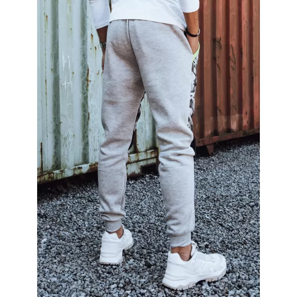  Pánske tepláky DSTREET SVETLO ŠEDÁ CAMO 