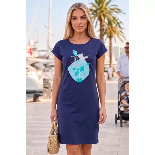 Rozšírené t -shirt/šaty ALTISPORT alw187178 Midnight BLUE 