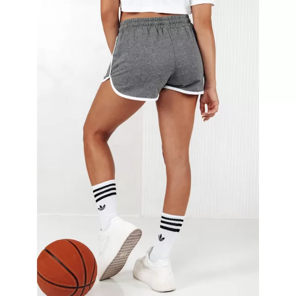  Dámske šortky DSTREET TOP SPORT TMAVO ŠEDÁ 