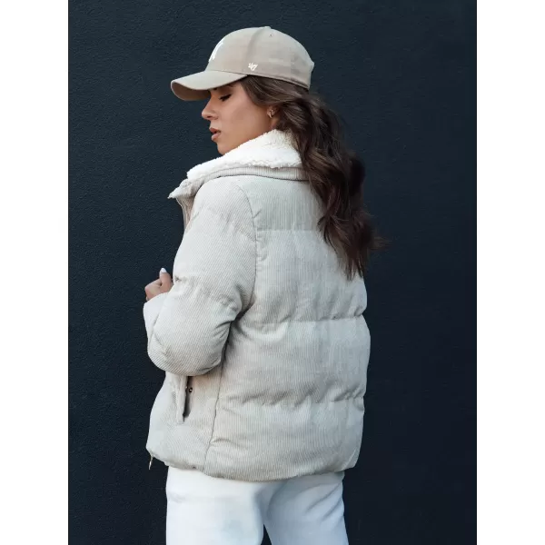  Dámska zimná bunda DSTREET TRENDYGLAM TY4358 BÉŽOVÁ 