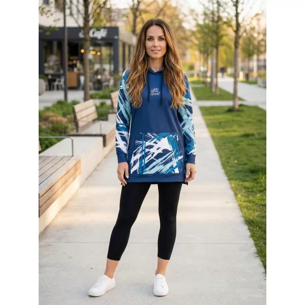  Dámska funkčná predĺžená mikina premium ALTISPORT VOJ/ALW039MI03 navy 