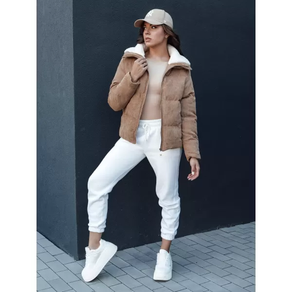  Dámska zimná bunda DSTREET TRENDYGLAM TY4359 BÉŽOVÁ 