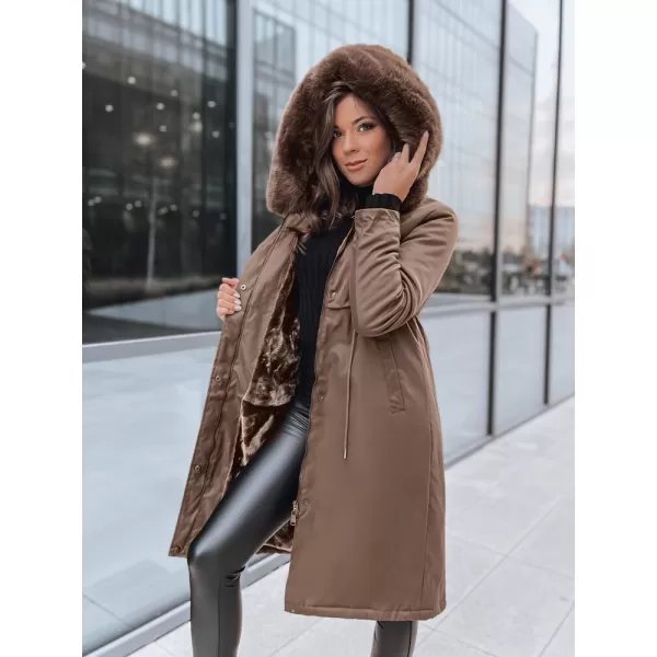  Dámsky kabát DSTREET LUSTER TY3956 KARAMEL 