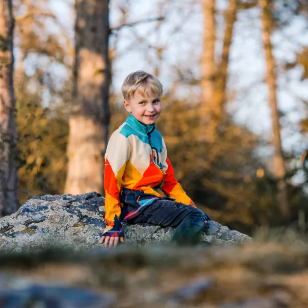  Detská fleece mikina WAMU MOUNTAIN BIKE zelená 