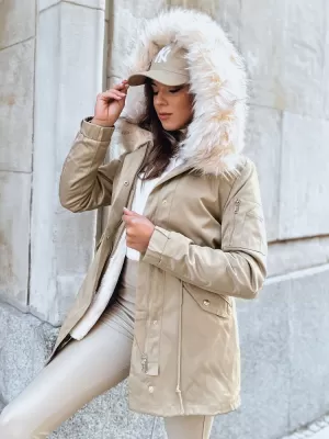 Dámska bunda DSTREET GARNET TY3946 BÉŽOVÁ