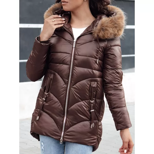  Dámska bunda DSTREET WINTERCHIC ty4458 KARAMEL 