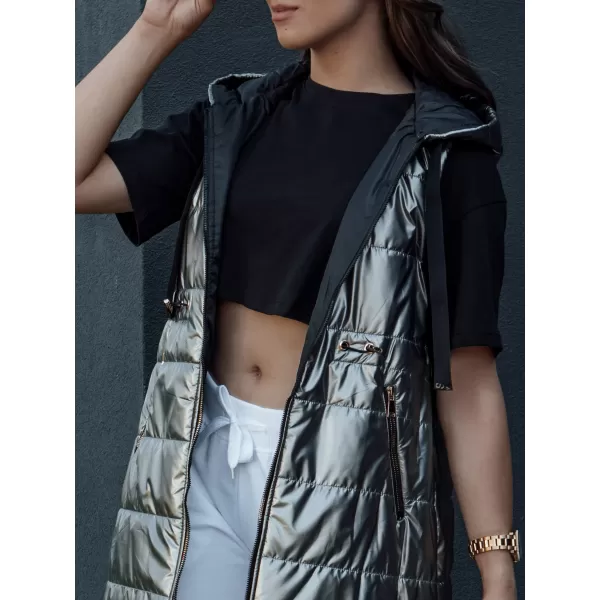  Dámska vesta DSTREET PIXIECODE TY4437 TMAVO ŠEDÁ 