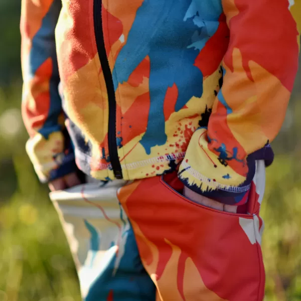  Detská fleece mikina WAMU MOUNTAIN BIKE zelená 