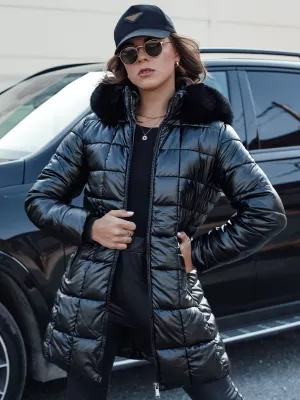 Dámsky kabát dstreet winterzip čierny
