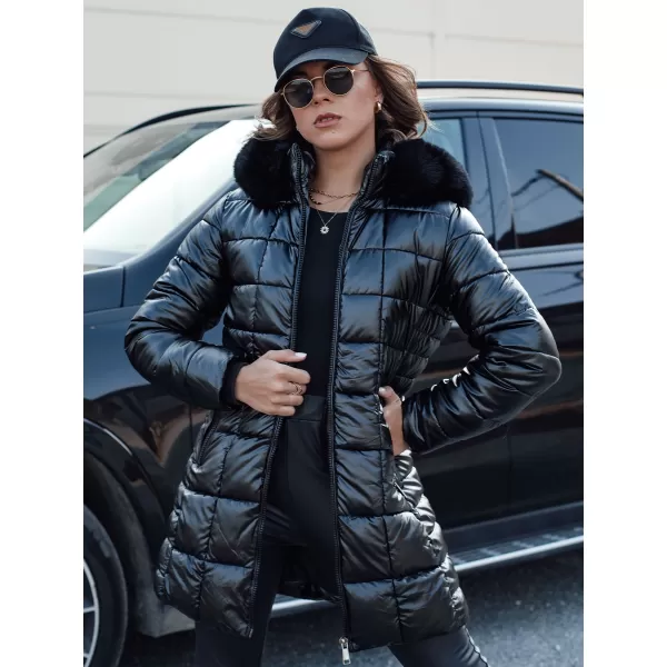  Dámsky kabát dstreet winterzip čierny 