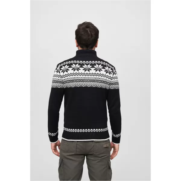  Pánska mikina brandit Cardigan Norweger BD5030 BLACK 