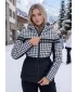 Dámska bunda ALTISPORT DEBORA ČIERNA/BIELA