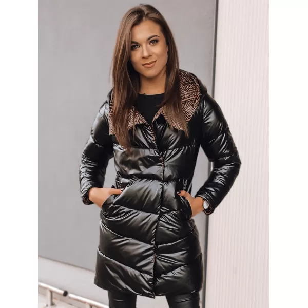  Dámska bunda dstreet Delsy Long Ty3481 čierna 