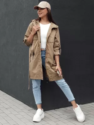 Dámska bunda dsstreet moderne ty4389 béžová