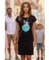 Dámske rozšírené T -shirt/Dress ALTISPORT Alw187178 Black -Blue