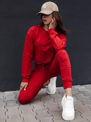 Dámska mikina DSTREET CASUALVIBE TMAVO ČERVENÁ