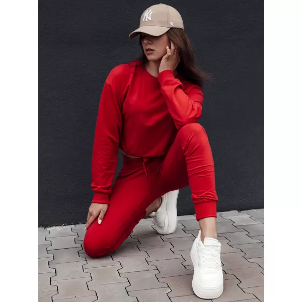  Dámska mikina DSTREET CASUALVIBE TMAVO ČERVENÁ 
