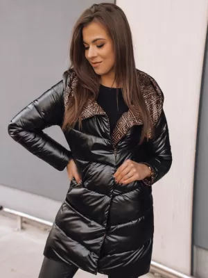 Dámska bunda dstreet Delsy Long Ty3481 čierna