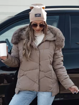 Dámska zimná bunda DSTREET FIXMIX TY4674 BÉŽOVÁ