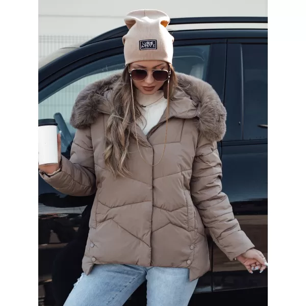  Dámska zimná bunda DSTREET FIXMIX TY4674 BÉŽOVÁ 