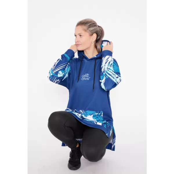  Dámska funkčná predĺžená mikina premium ALTISPORT VOJ/ALW039MI03 navy 