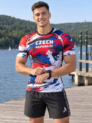 Pánske funkčné kompresné tričko s krátkym rukávom premium ALTISPORT VOJ/ALM036TR04 SLOVAK