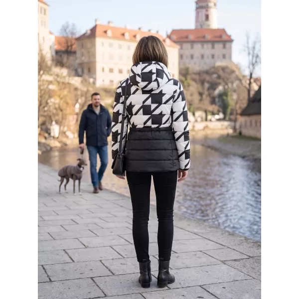  Dámska bunda ALTISPORT DARCIA ČIERNA/BIELA 