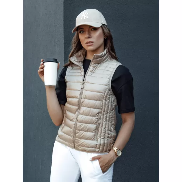  Dámska vesta DSTREET STYLISHZ TY4439 KARAMEL 