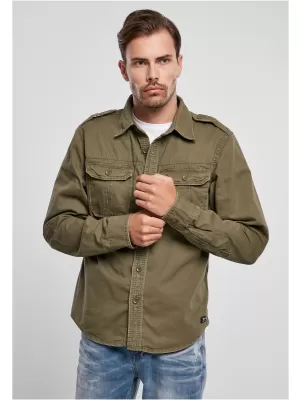 Pánska košeľa BRANDIT VINTAGE BD9373 OLIVE