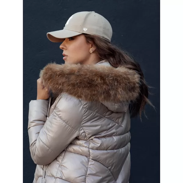  Dámska bunda DSTREET WINTERCHIC ty4438 KARAMEL 