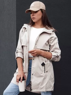 Dámska bunda DSTREET STYLE QUEEN TY4394 SVETLO ŠEDÁ