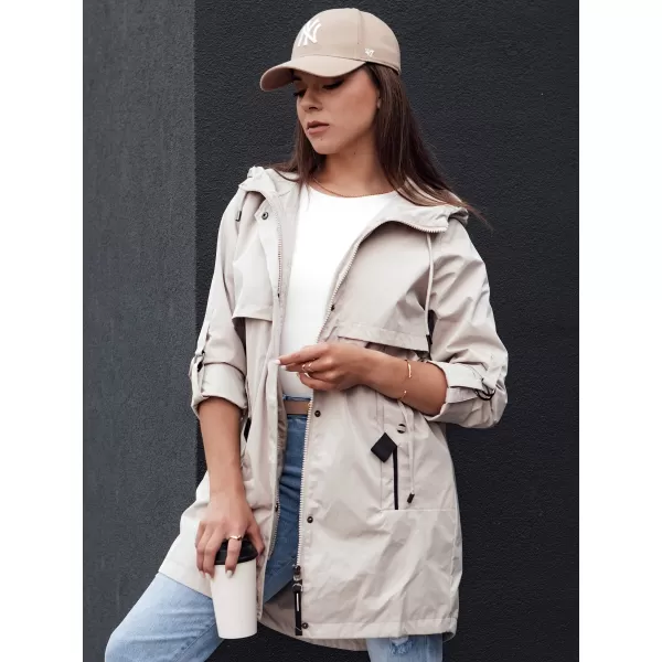  Dámska bunda DSTREET STYLE QUEEN TY4394 SVETLO ŠEDÁ 