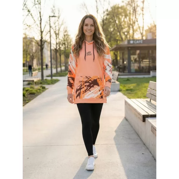  Dámska funkčná predĺžená mikina premium ALTISPORT VOJ/ALW039MI03 oranžová 