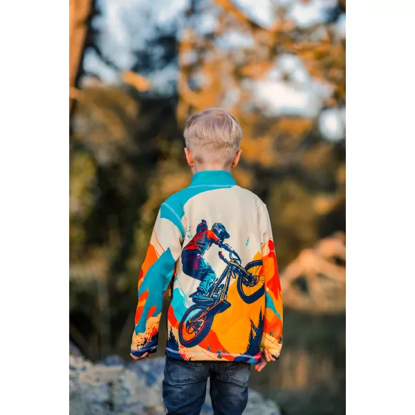  Detská fleece mikina WAMU MOUNTAIN BIKE zelená 
