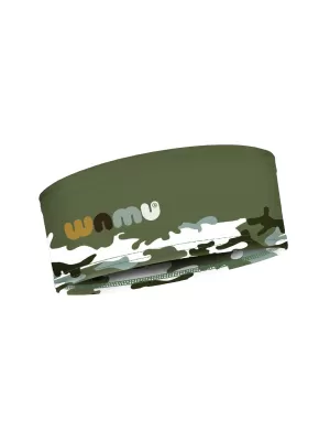 Detská športová čelenka MASKÁČ KHAKI