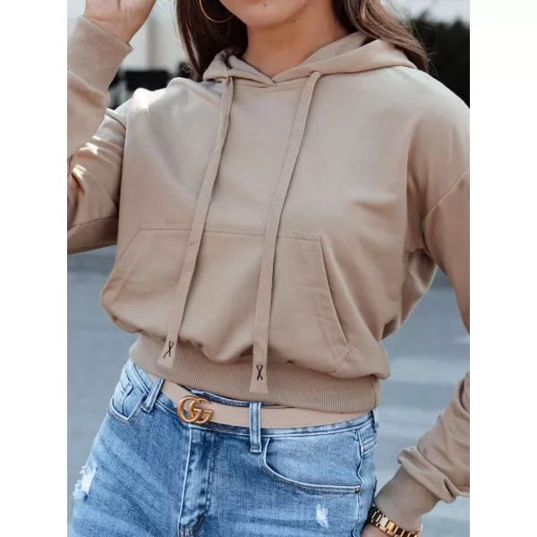  Dámska mikina DSTREET TRENDHOOD BY1311 KARAMEL 