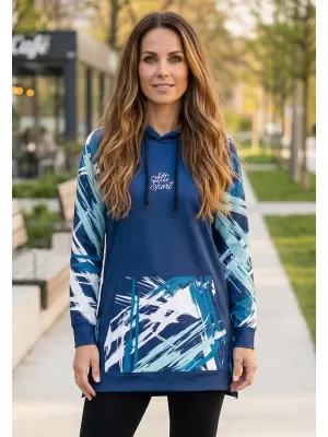 Dámska funkčná predĺžená mikina premium ALTISPORT VOJ/ALW039MI03 navy