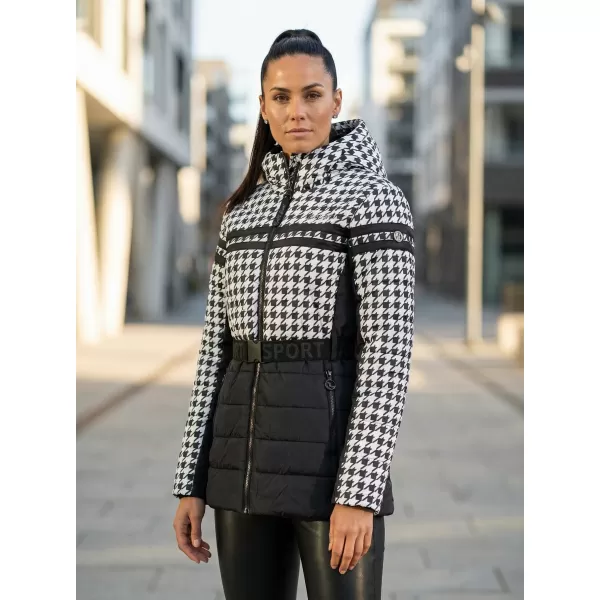  Dámska bunda ALTISPORT DEBORA ČIERNA/BIELA 