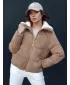 Dámska zimná bunda DSTREET TRENDYGLAM TY4359 BÉŽOVÁ