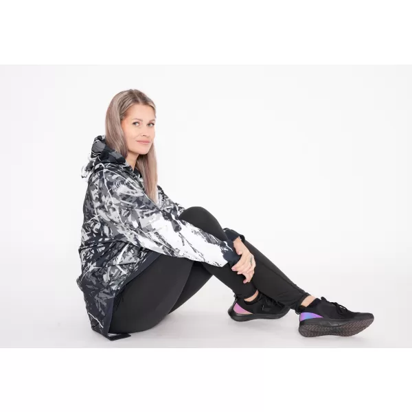  Dámska funkčná predĺžená mikina premium ALTISPORT VOJ/ALW018MI03 ČIERNOBIELA 
