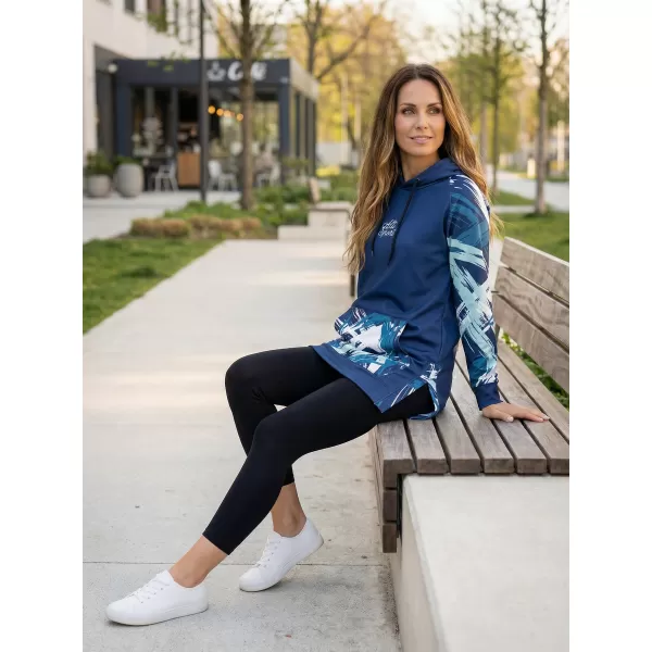  Dámska funkčná predĺžená mikina premium ALTISPORT VOJ/ALW039MI03 navy 